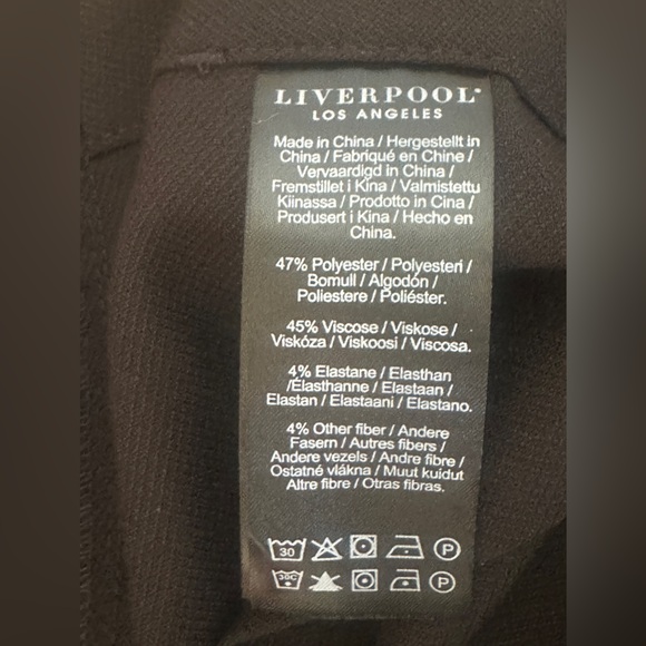 Liverpool wide-leg cropped black cargo pants 29 - Picture 5 of 7